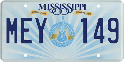 MS license plate MEY149