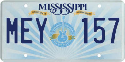 MS license plate MEY157