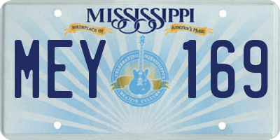 MS license plate MEY169