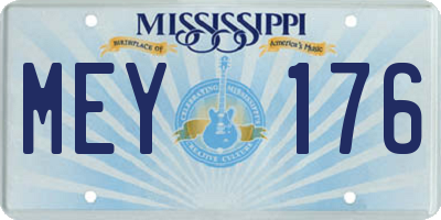 MS license plate MEY176
