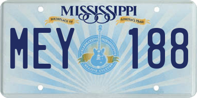 MS license plate MEY188
