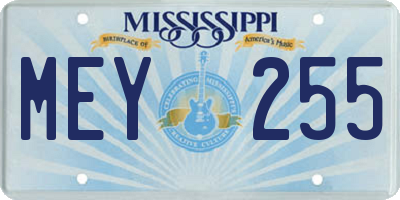 MS license plate MEY255