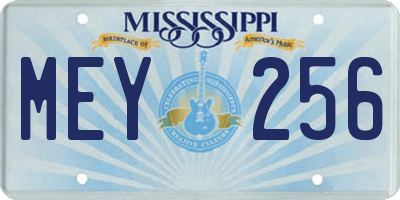 MS license plate MEY256