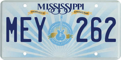 MS license plate MEY262