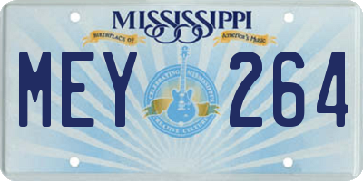MS license plate MEY264