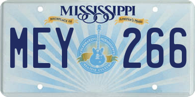 MS license plate MEY266