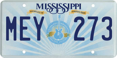 MS license plate MEY273