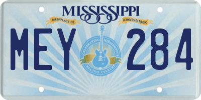 MS license plate MEY284