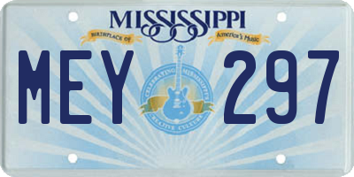 MS license plate MEY297