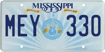 MS license plate MEY330