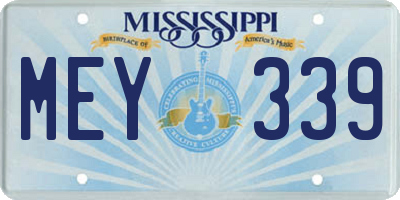 MS license plate MEY339