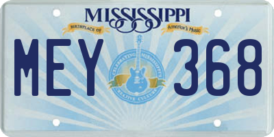 MS license plate MEY368