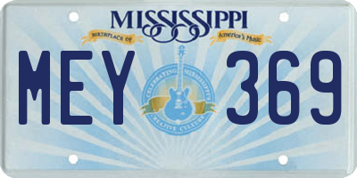 MS license plate MEY369
