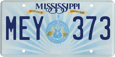 MS license plate MEY373
