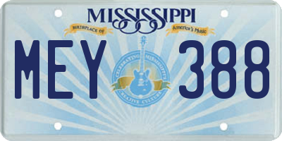MS license plate MEY388