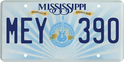 MS license plate MEY390