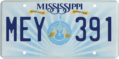 MS license plate MEY391