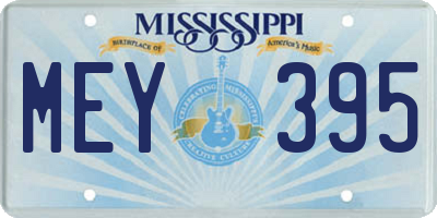 MS license plate MEY395