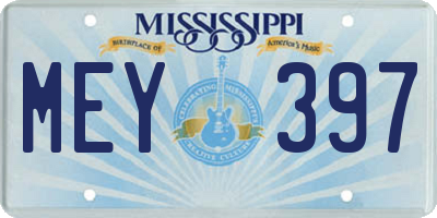 MS license plate MEY397