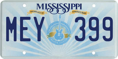 MS license plate MEY399