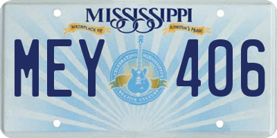 MS license plate MEY406