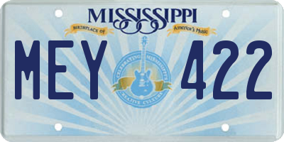 MS license plate MEY422