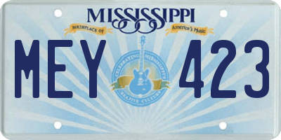 MS license plate MEY423