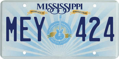 MS license plate MEY424