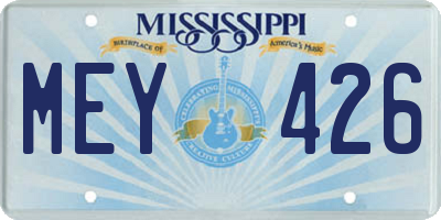 MS license plate MEY426