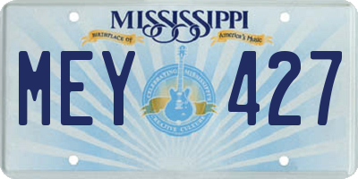 MS license plate MEY427