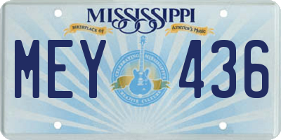 MS license plate MEY436