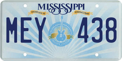 MS license plate MEY438