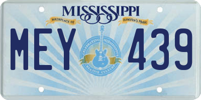 MS license plate MEY439