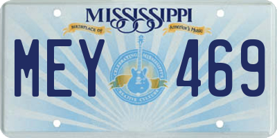 MS license plate MEY469