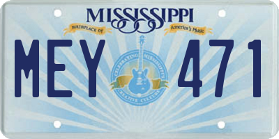 MS license plate MEY471