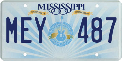 MS license plate MEY487