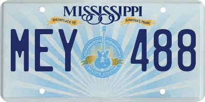 MS license plate MEY488