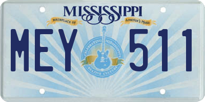 MS license plate MEY511
