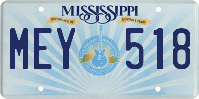 MS license plate MEY518
