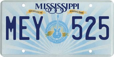 MS license plate MEY525