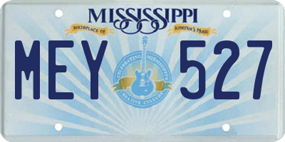 MS license plate MEY527