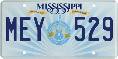 MS license plate MEY529