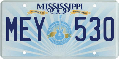 MS license plate MEY530