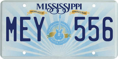 MS license plate MEY556