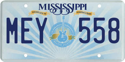 MS license plate MEY558