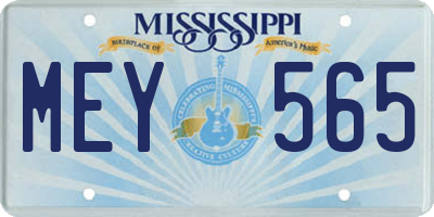 MS license plate MEY565