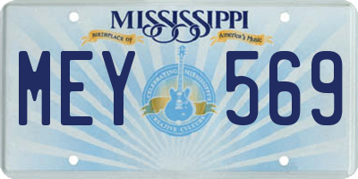 MS license plate MEY569
