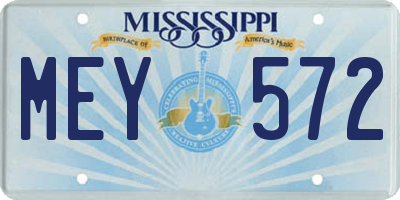 MS license plate MEY572