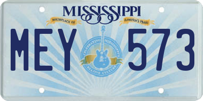 MS license plate MEY573