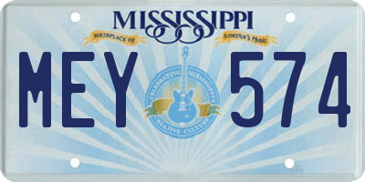 MS license plate MEY574